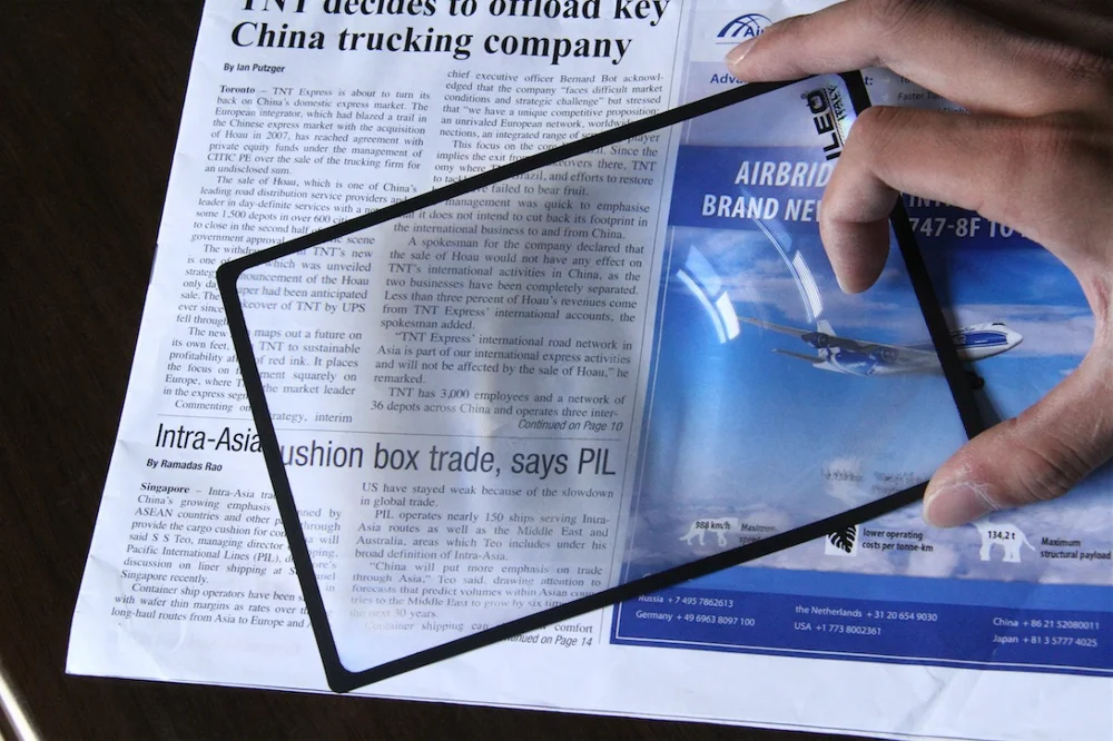 放大镜阅读页放大镜菲涅耳镜头