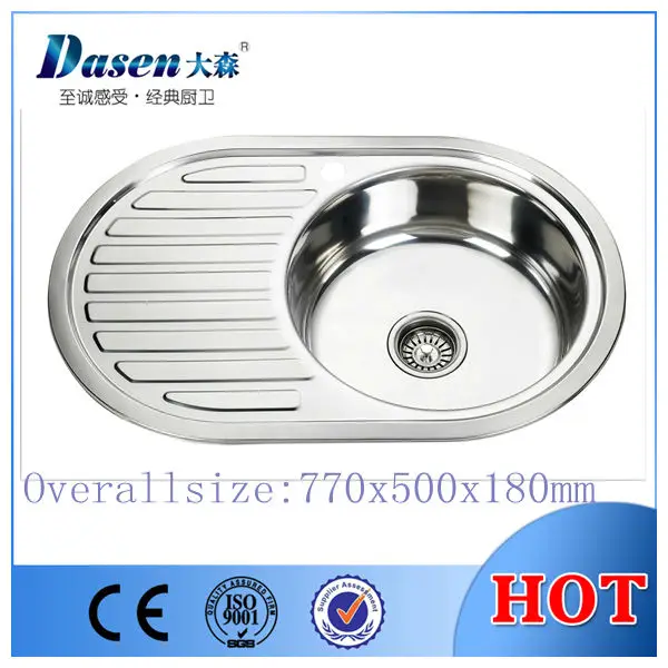 Pakistan Kitchen Design Used Commercial Stainless Steel Top Mount Round