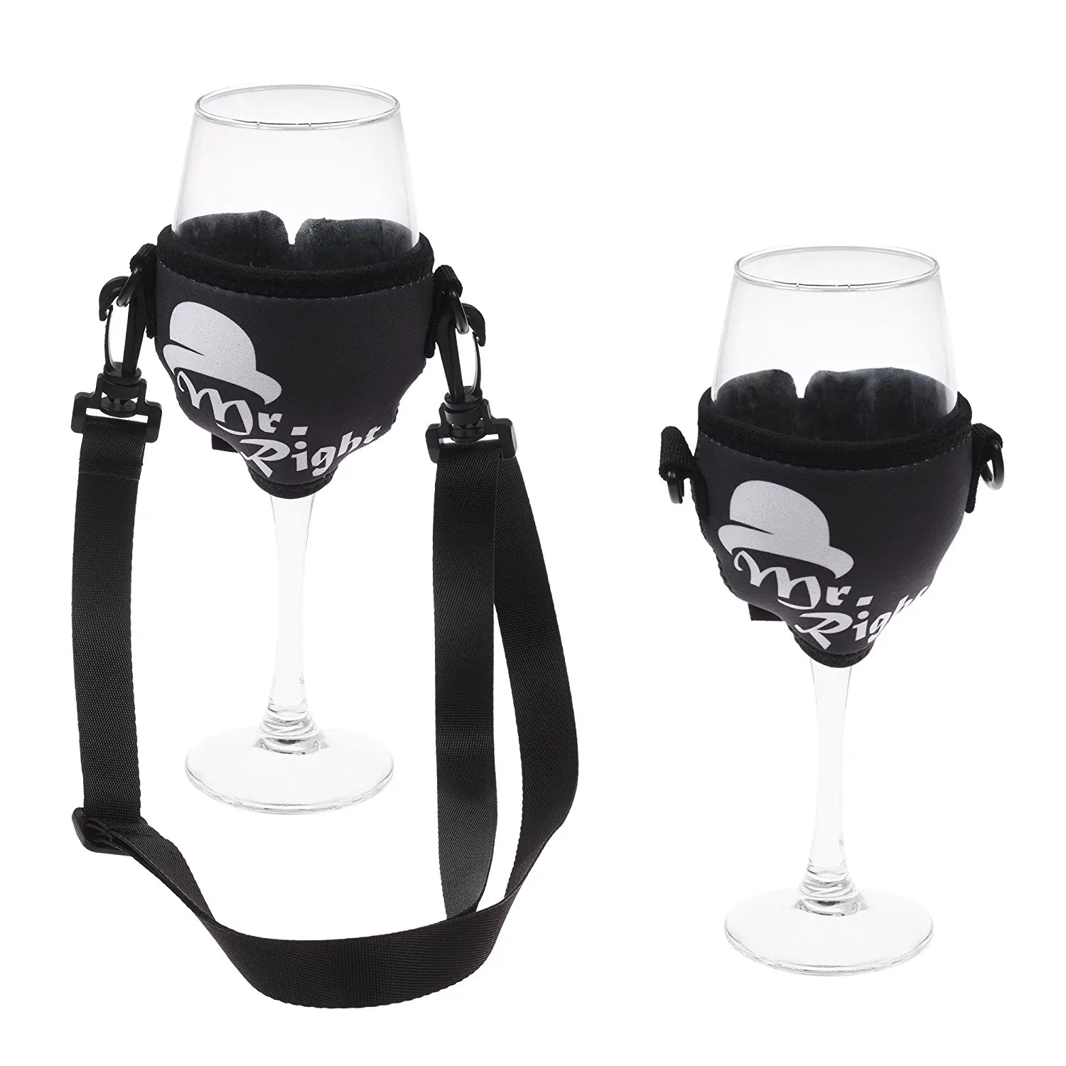 Detachable Hands Free Neoprene Wine Glass Holder - Buy Wine Glass ...