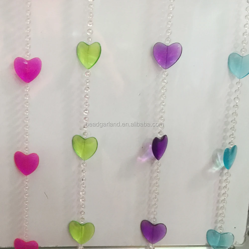Hanging Doorway Beaded Curtains Iridescent Heart Beads Curtains Buy Heart Beaded Curtains