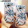Plants Leaves Print Phone case For Samsung Galaxy S6 S7 Edge Plus S8 S9 Plus Note 8 9 Matte Hard Plastic Back Cover