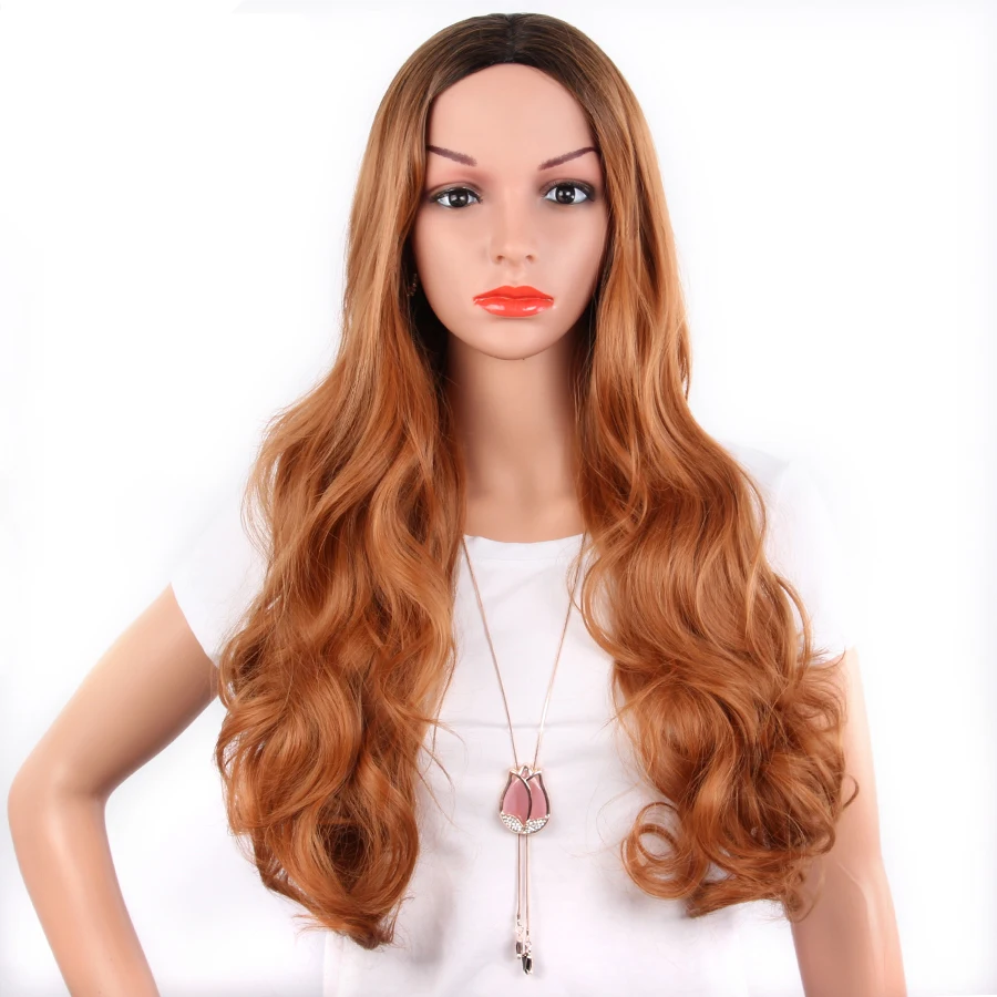 

AliLeader Ombre Color Long Synthetic Hair Wig For Black Women