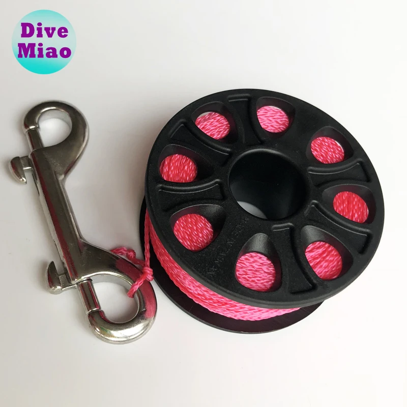 
30M Diving finger spool with 100mm double ended snap 5 colors DIVE REEL 