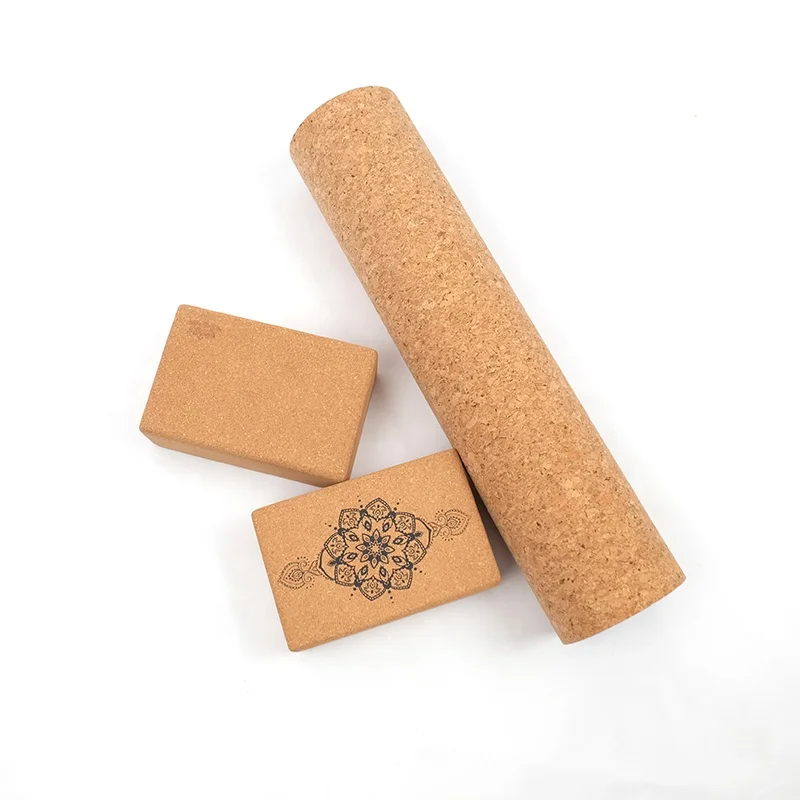 
Natural Eco-friendly Custom Logo Cork Yoga Blocks cork non Toxic Yoga Bricks 