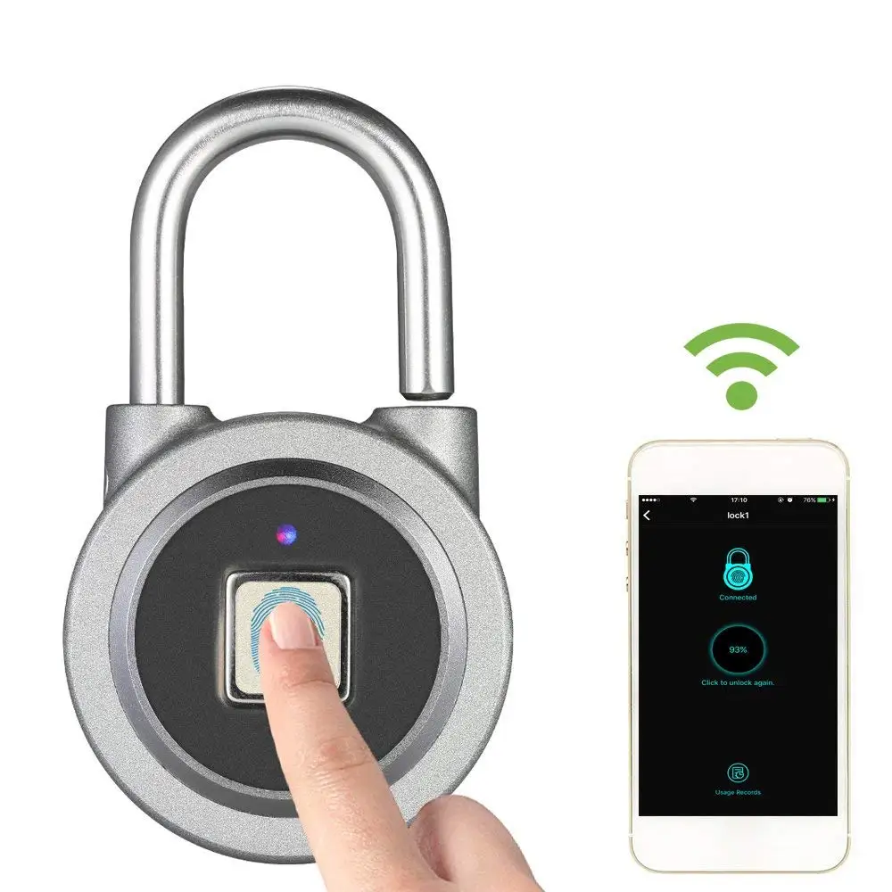 smart u locks security bluetooth fingerprint padlock bicycle