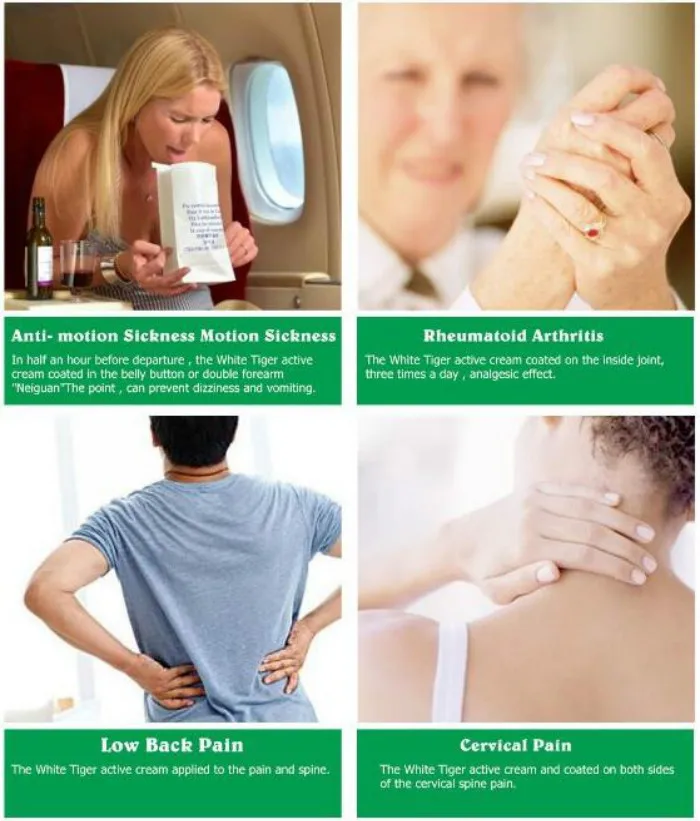 White Tiger Balm ointment for Headache Toothache Stomachache Pain Relief thai herbal balm Oil 20g Paste