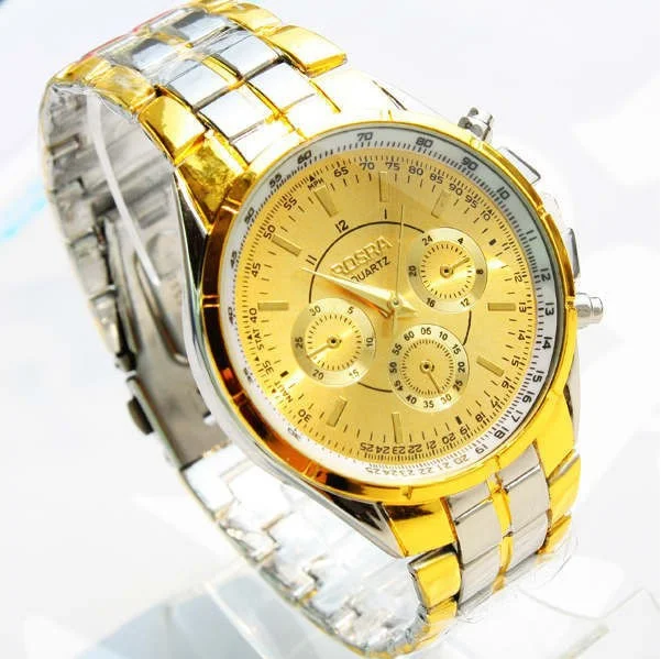 

online shop alibaba 461 men quartz watches with between the golden, Gold