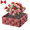 Brick design Garden Fence stone look , interlock Garden Fence Borders, 4 piece set flowerbox