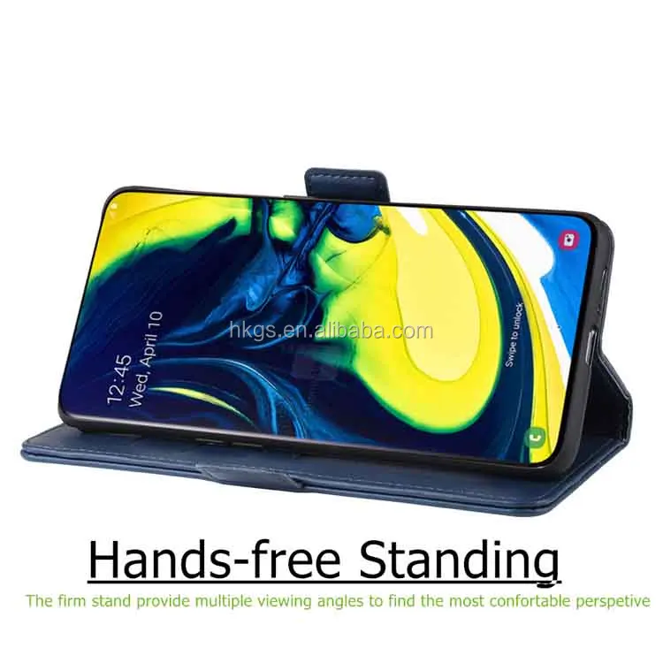 For Vivo Y02s Y73 V21e Luxury Calf Pu Leather Folio Flip Wallet Case