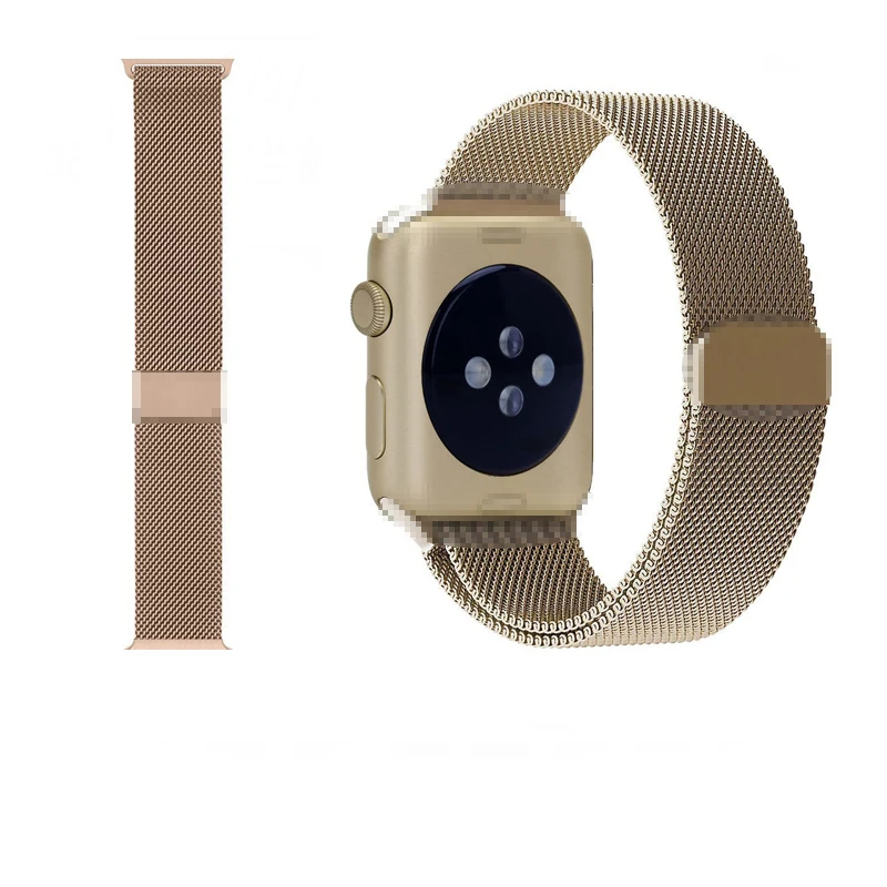 

factory Outlet for apple watch band strap 38mm 42mm 40mm 44mm Milanese Metal stainless steel watch+bands series 4