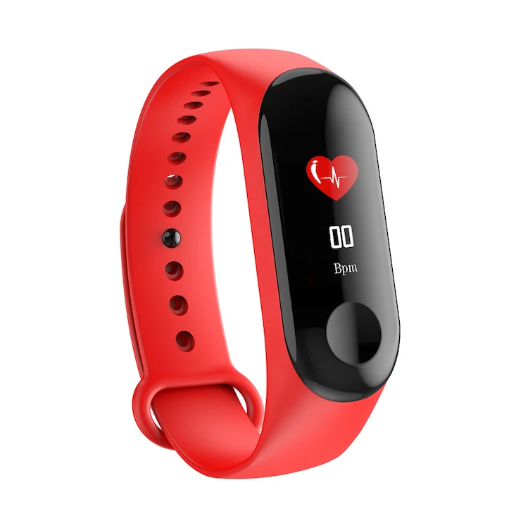 Amazon top sale smart bracelet M3C IP68 Waterproof colorful screen fitness tracker heart rate monitor smart watch