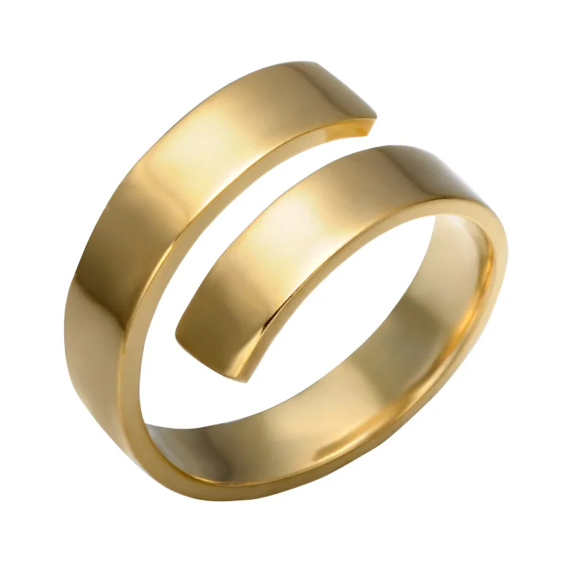 

Custom simple fashion jewelry stainless steel ring, Gold.silver