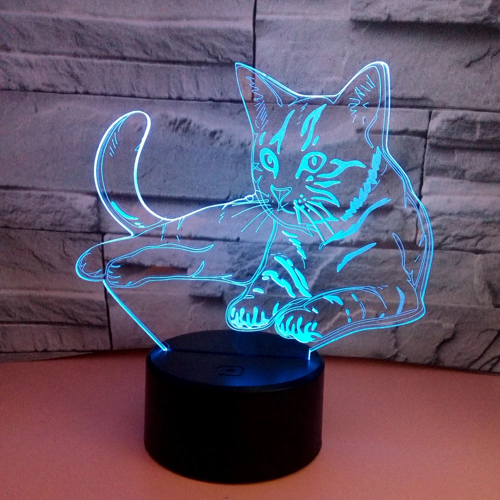 2019 3D Night Light Cartoon Illusion Light Customizable RGB Touch Button Anime Desk Lamp with China Factory Price
