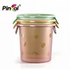 Fatction Apple design clear transparent waste bin trash can Plastic Dust bin for living room