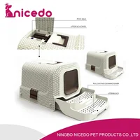 

hooded automatic cat litter box for cat cage toilet