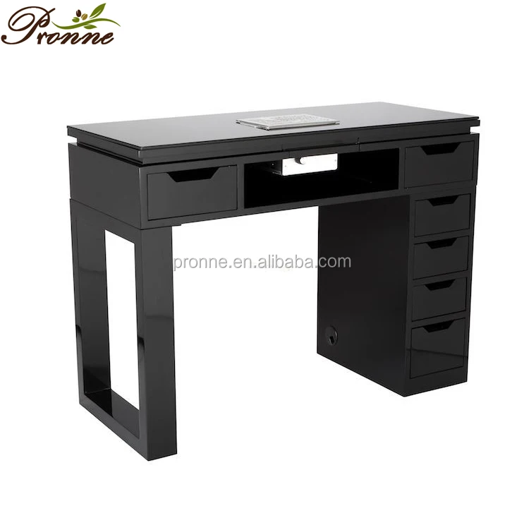 Modern Beauty Salon Nail Bar Furniture French Style High Gross Black