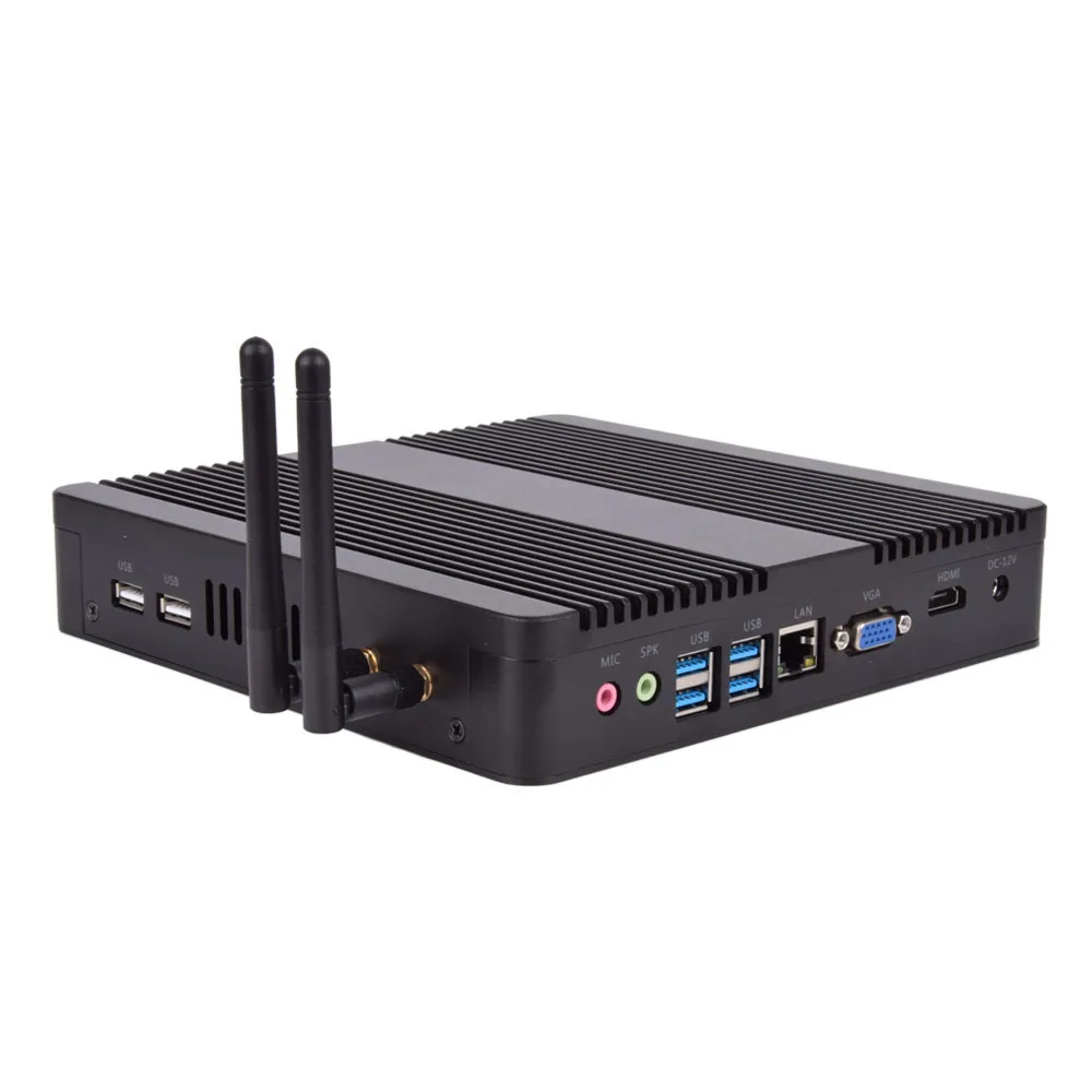 

Intel barebone mini pc i3-6006U fanless DDR3L 4/8/16GB Gigabit Ethernet NIC Win/Linux, Silver or black color aluminum alloy