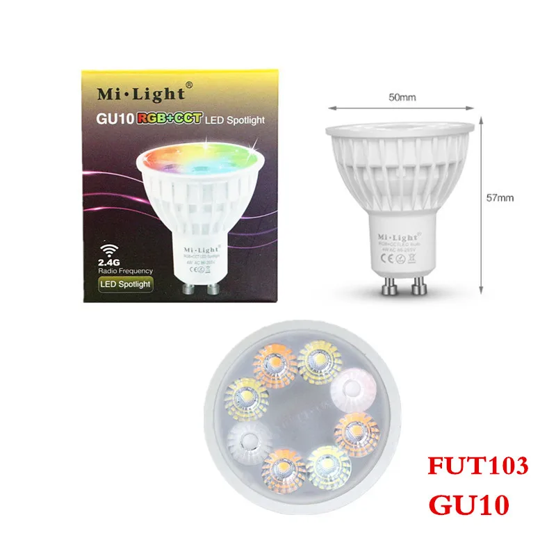 

Mi Light 4W MR16 RGB+CCT LED Spotlight FUT104