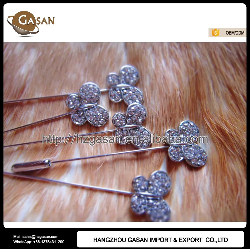 

Weddding Rhinestone Vintage Butterfly Hijab Brooch For Invitations, White