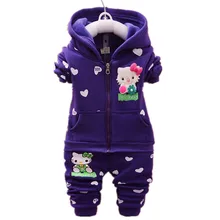 Baby Girls Clothes Set Spring Autumn Winter Kid Thicken Warm Kid Clothes Set Children Cardigan Sweaters+Pant Set