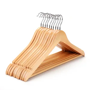 Image of Assessed supplier PENGFEI high quality matt natural wood hanger