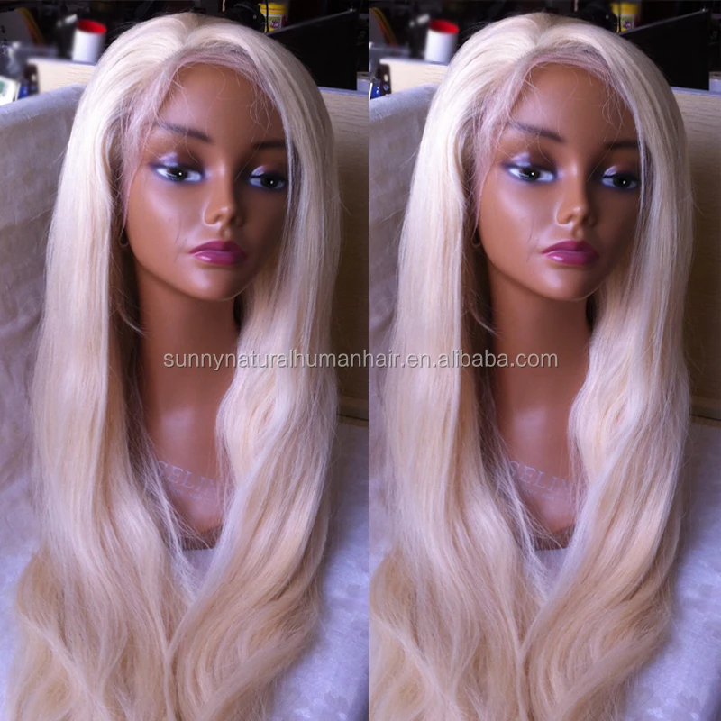 

long blonde human hair wig #613 Brazilian hair silk top full lace wigs 200density silk base full lace wig for white women, N/a