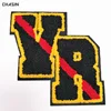 Custom chenille iron on patches for letterman jackets