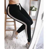 

Girl Wearing Sexy Girls In Yoga Pants OEM supply 100% cotton loose fitness gym women sweat pants