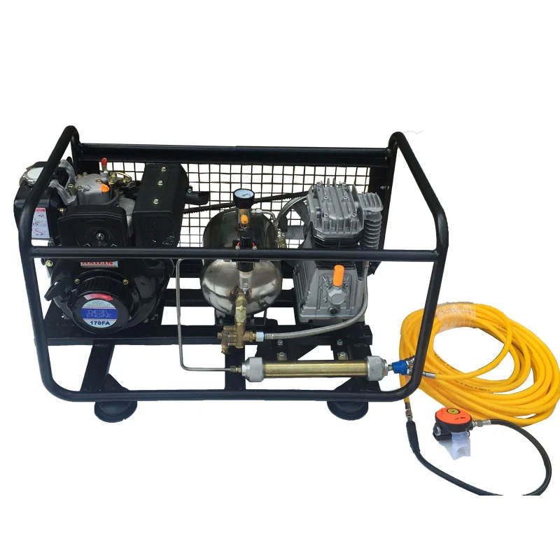 

115Psi 250L/min Diesel Engine Hookah Air Compressor For Diving Breathe