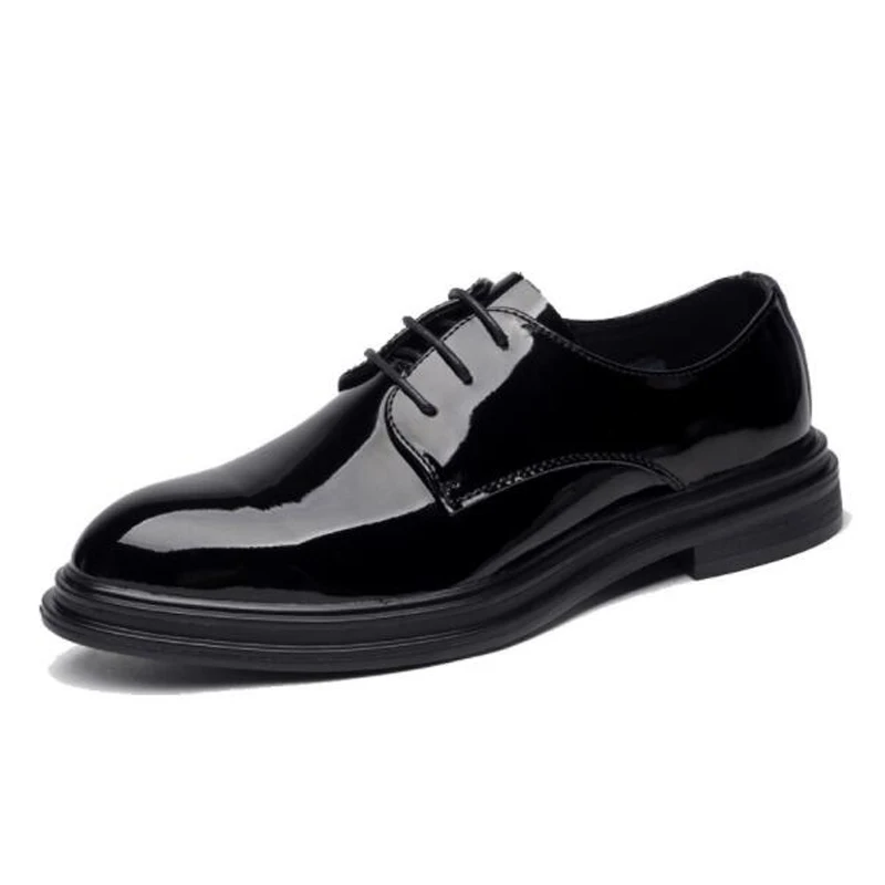 

New design High Gloss leather Military Black Shining Shoes Police officer shoes army officer shoes