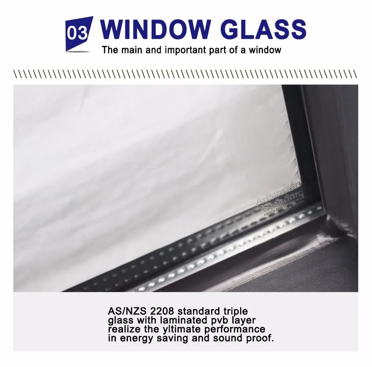 Superwu high quality double glazed aluminium awning windows for commercial use