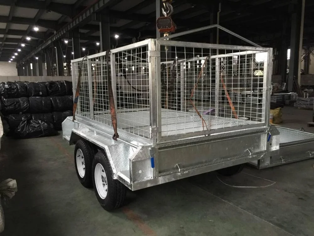 Single Axle Winch Tipping Cage Box Car Trailer 4x6 5x8 6x12 - Buy ...