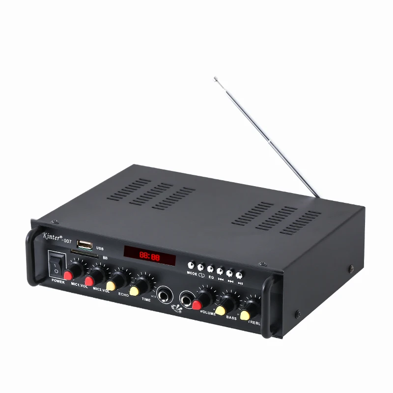 

Kinter-007 sound home power amplifier with echo bt mic, Black