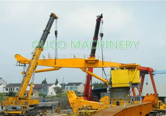 
100T Portal Crane with Knuckle Boom crane 360 degree slewing heavy duty crane 