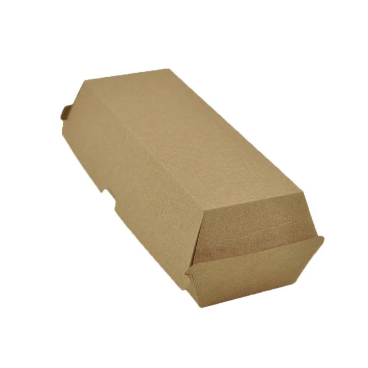 Food Grade Carton Hot Dog Box Custom Logo Printed Corrugated Kraft