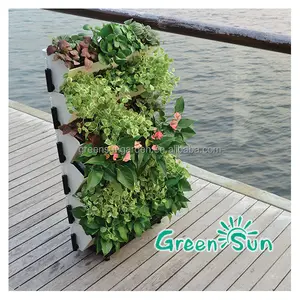 Image of GreenSun vertical garden wall planter balcony garden self watering with sub-irrigation system