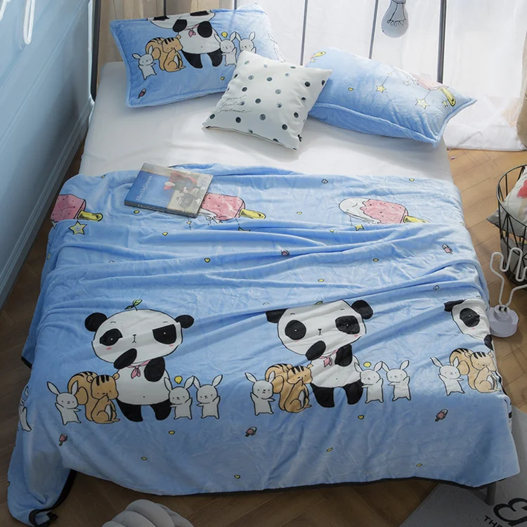 New style thick pattern cheap 100 polyester flannel fleece print blanket flannel throw blanket baby