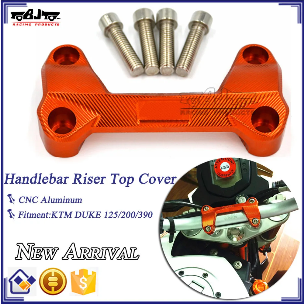 200 y 390 de CNC Abrazadera para elevador de manillar de motocicleta para Duke 125 de color naranja