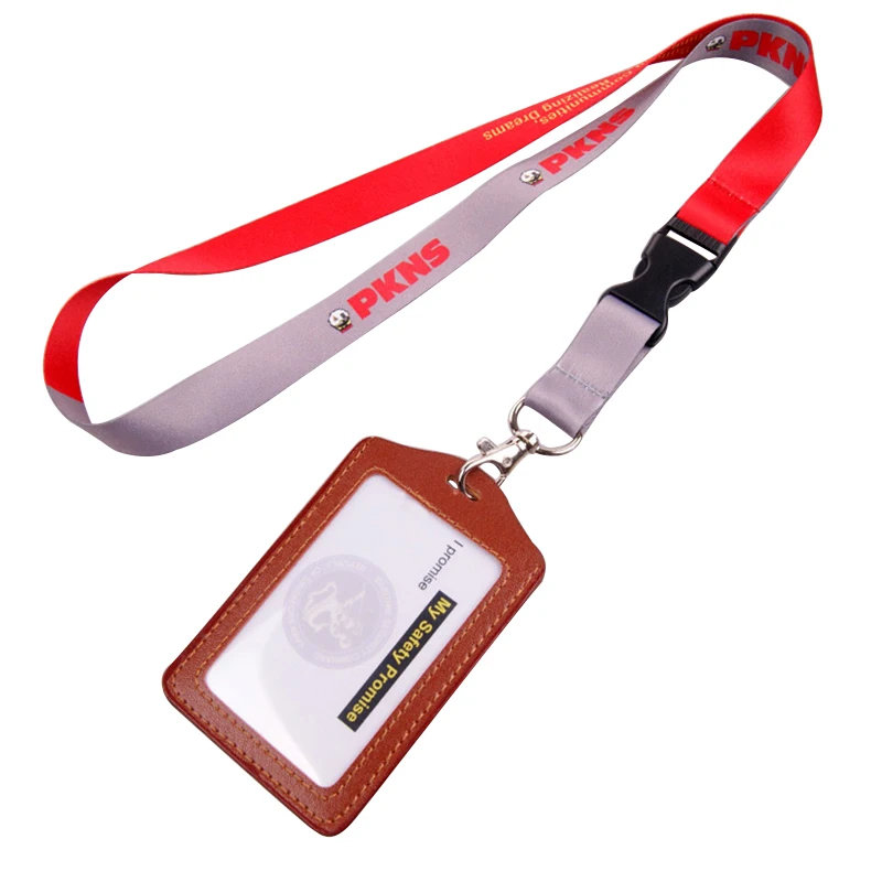 Sublimation Polyester Lanyards With Plastic Logo Id Badge Holder Neck 