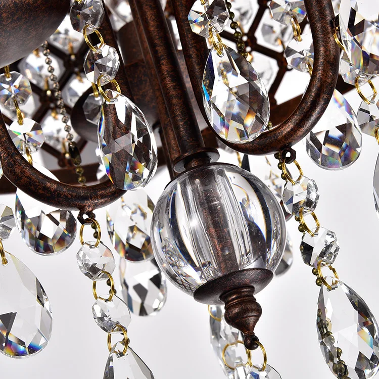 
Cheap New Household Small Mini Decorative Modern Crystal Ceiling Fan With Light 