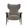 New arrival modern leather cushion wood leg lounge chair for living room