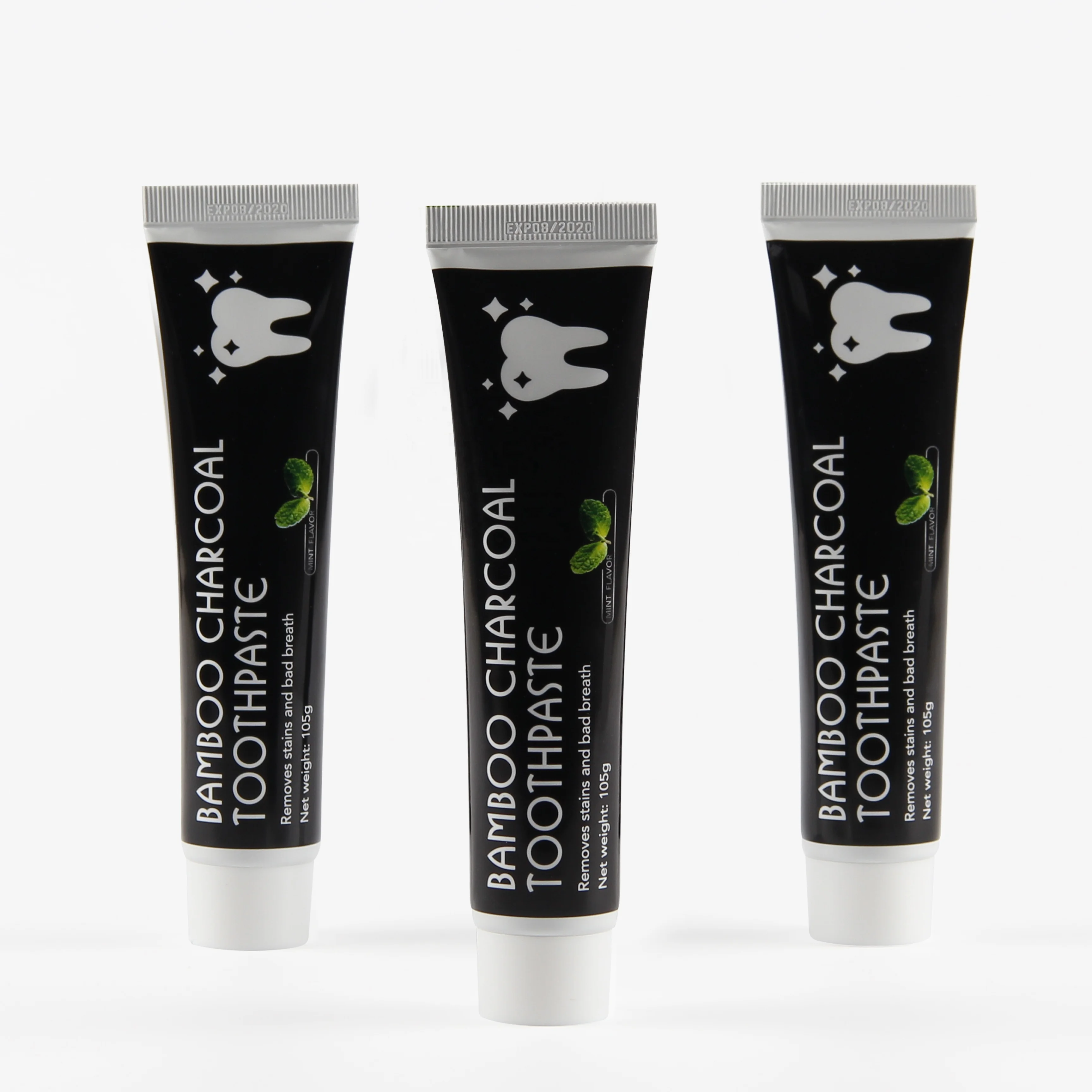 

OEM Factory Bamboo Natural Activated Charcoal Dental Toothpaste Teeth Whitening Charcoal Toothpaste, Black paste