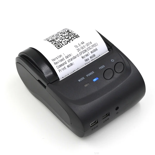 

POS-5802 58mm Printer Thermal Portable Mini Bluetooth for Smartphone Android Retail Online Shopping, N/a