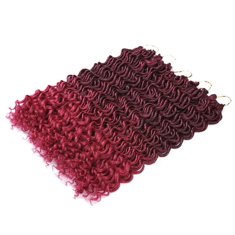 real picture two colored water wave synthetic crochet braiding hair