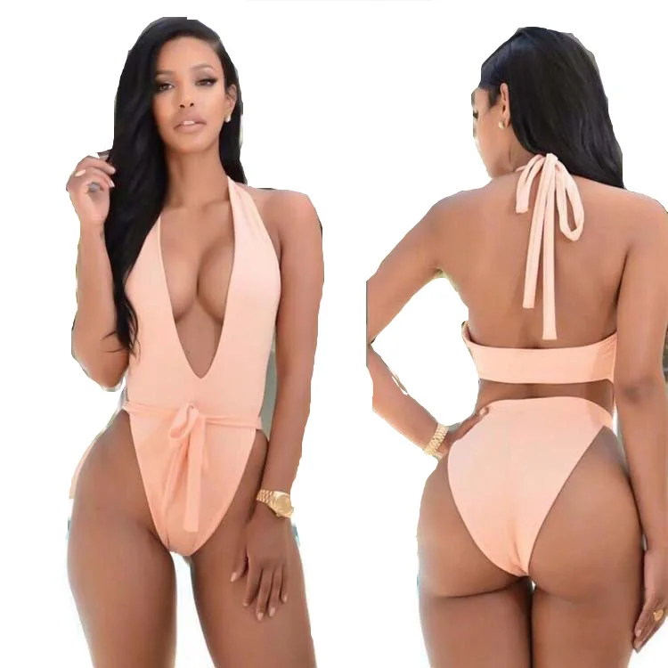 

high waist bikini bathing suit swimsuit swimwear diving suit party wear beach wear one piece swimming wear Hang a neck set, Yellow,black,green ,red custom pantone color