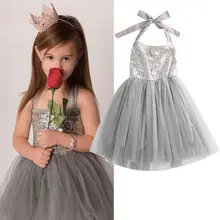 2016 Baby font b Children b font Girl Sequins Tulle Cute font b Dress b font