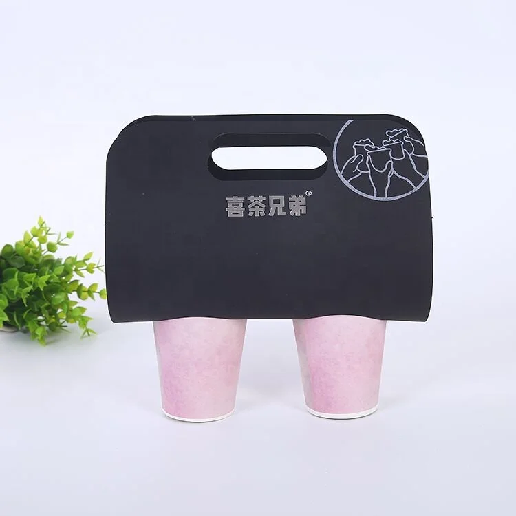
Disposable Paper Cup Holder Tray 2 Cup Coffee Tray 