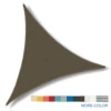 6mx6mx6m Brown Stripes Canvas Sun Shade Sail Triangle for Garden Pool