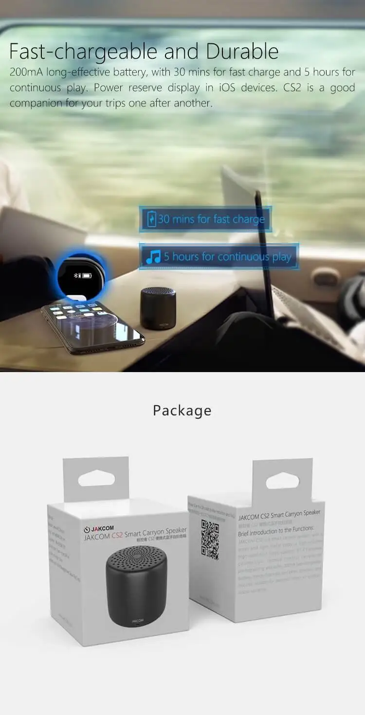 JAKCOM CS2 Smart Carryon Speaker New Product of Speakers Hot sale as music meetone contact lens leeco - ANKUX.COM