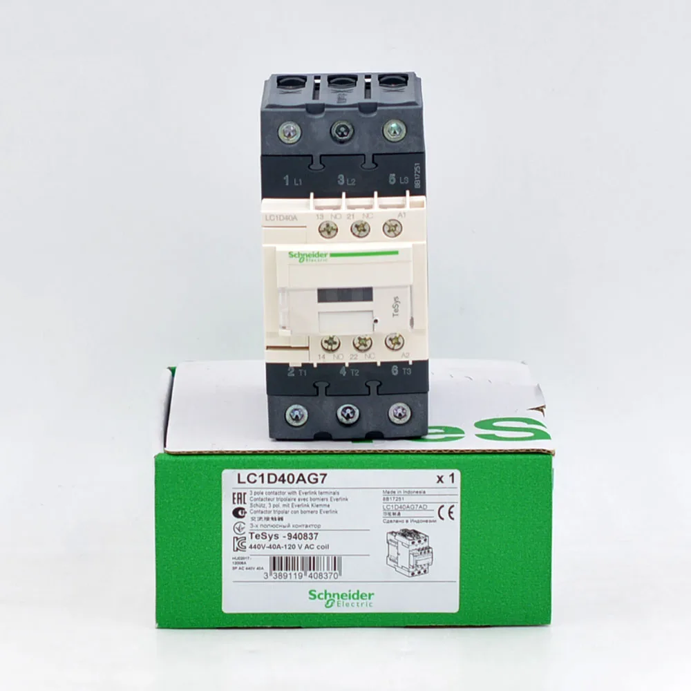 Telemecanique LC1 D12 00 Contactor 120 Vac 25Amp 3 Pole N.O USED 